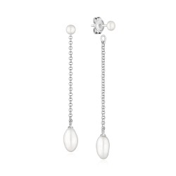 Cercei argint lungi cu lantisor si perle naturale albe DiAmanti MS23258E_W-G (Argint 925‰ 0,7 g.)